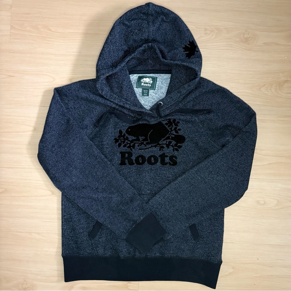 Roots Oversized Kanga Hoodie XS | Relaxed Fit Pullover Sweatshirt Cozy Lounge - Picture 9 of 11